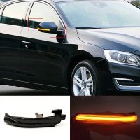 2ชิ้นสำหรับ Volvo V40 CC II V60 S60 2011-2018 S80 V70 III ไฟ LED ไดนามิกสัญญาณไฟเลี้ยวกระจกด้านข้างไฟกะพริบตามลำดับ