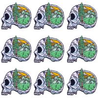 Pulaqi 10PCS Skull Patch Mountain Wholesale Patches Iron On Patches For Clothing Stickers Stripe Wholesale Dropship Custom Patch