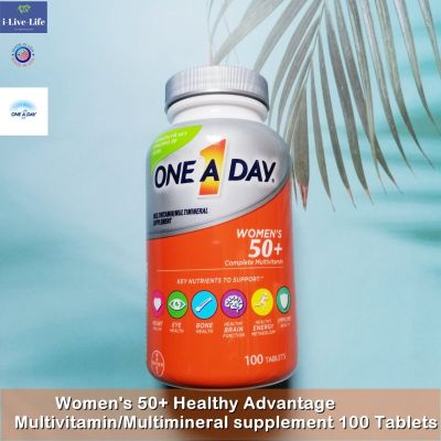 วิตามินรวม สำหรับผู้หญิงวัย 50+ Womens 50+ Healthy Advantage Multivitamin/Multimineral Supplement 100 Tablets - One A day