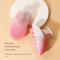 【YF】♚﹉✟  Silicone Shampoo Massage Comb Conditioner Pink Scalp Hairbrush Cleaning Masajeador Cepillo Para