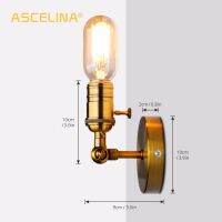 Gold Wall Sconce Industrial Wall Lamp Vintage Wall Light Loft for E27 Bulb Iron Retro Home deco Lighting fixtures luminaria