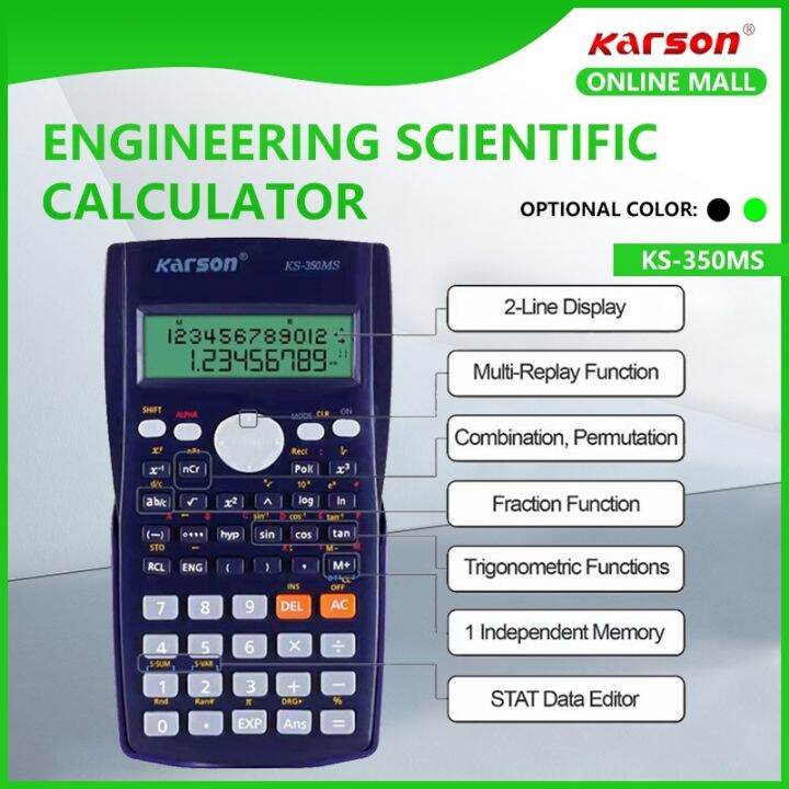 KARSON School Engineering Scientific Calculator Students Stationary Calculating Tools with
