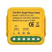 Tuya ทวิภาคี Wifi Energy Meter 80A CT Kwh การใช้ไฟฟ้า Monitor พร้อม Clamp สำหรับ Alexa Home (B)