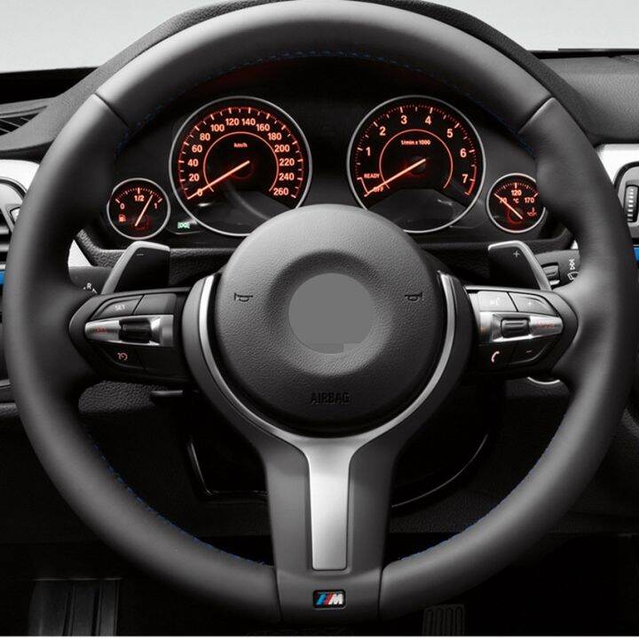 diy-black-genuine-leather-suede-steering-wheel-cover-for-bmw-m3-m4-m5-m6-f87-m2-x5-m-f86-x6-m-f33-f30-f80-f82-f12-f13-f85