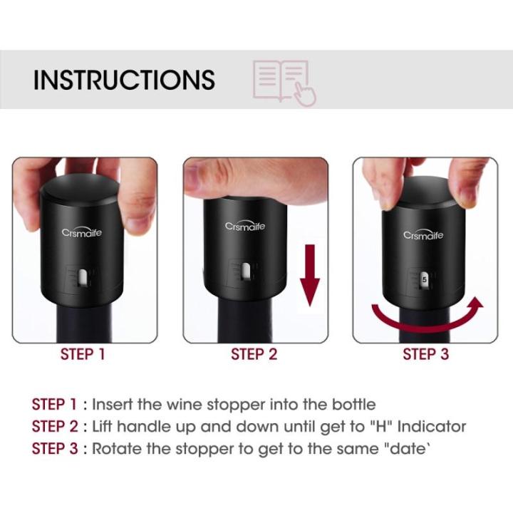 ยาขอบสุญญากาศฝาปิดขวดไวน์แดงสุญญากาศ-abs-1ชิ้นจุกไวน์เก็บไวน์สดที่ปิดจุกปิดขวดไวน์เครื่องมือบาร์ห้องครัว