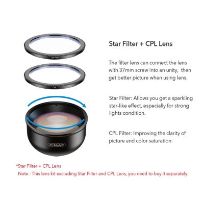 【New-store】 High Click HD Optic Phone Mobile Lens 2X Telescope Portrait Lens With CPL-Star Filter Lens For Redmi Most SmartphonesTH