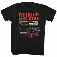 The A Team Heroes For Hire T Shirt Mens Licensed Tv Pop Culture Retro Black Gildan  RZNH