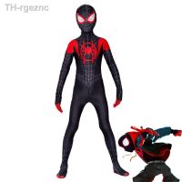 ☇ Spiderman Costume Man Into The Verse Morales Bodysuit Jumpsuits for Kids