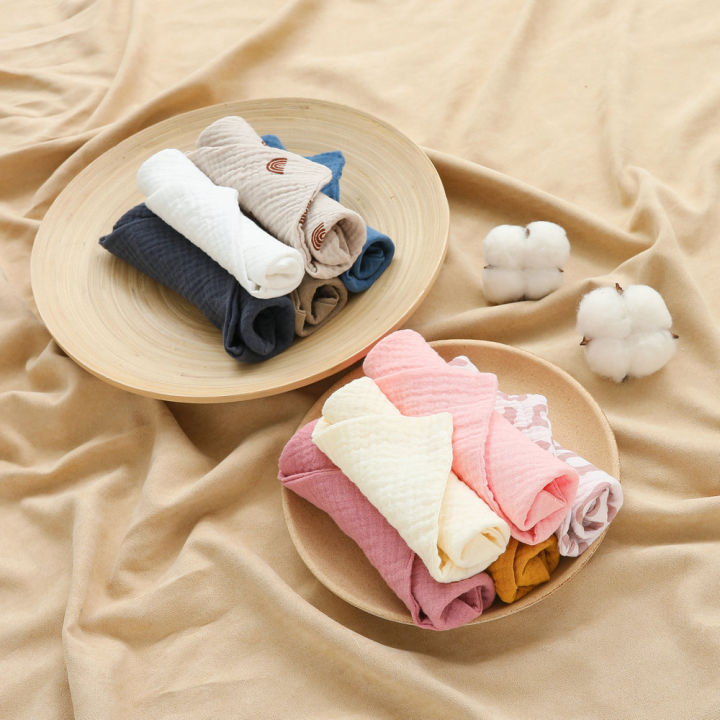 5-pcs-baby-cotton-square-towel-infant-hand-face-washcloth-handkerchief-muslin-cloth-feeding-bib-burp-cloth-saliva-towel