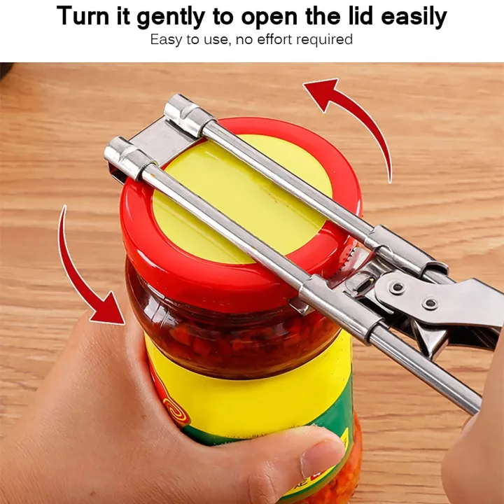 adjustable stainless steel can opener bottle tin cap