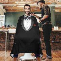 【YF】 Professional  Barber Haircutt Cape Barbershop Pattern of Suit Antistatic Hairdresser Apron Salon Styling Tools