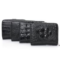 Mens wallet short alligator leather zipper business leisure card bag leather multifunctional wallet leather handbag