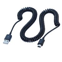 【DT】2M  elbow Spring Coiled USB 2.0 Male to MINI USB 5PIN Data Sync Charger Cable  hot