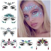 【hot】♝  Rhinestones for Face Glitter Stickers on Temporary Tattoos Fake Sticker