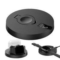 Wireless Charging Station Foldable Smart Watch Chargers Foldable 10W Fast Charging Collapsible Charger Round for Smartwatch Earphone pleasure