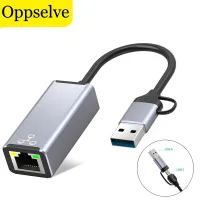 1000Mbps Tipe C Ke Rj45 Adaptor Chip Kartu Jaringan Berkabel Realtek 8252B USB 3.0 Ke LAN Konektor Ethernet untuk Laptop Macbook Pro