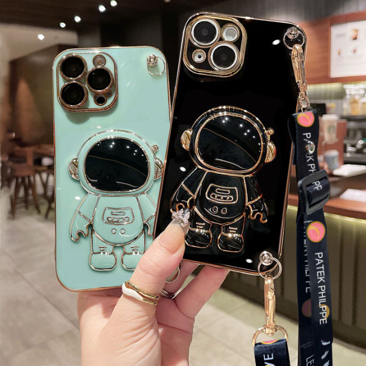 เคสเคลือบ-tpu-jiefie-นักบินอวกาศสำหรับ-redmi-note-10-10s-10-pro-11s-11s-11-pro-9s-9-pro-8-8-8-pro-ชุบโครเมี่ยมซอฟทกล่องสี่เหลี่ยมจตุรัส-ขายึด-สายคล้องแฟชั่น