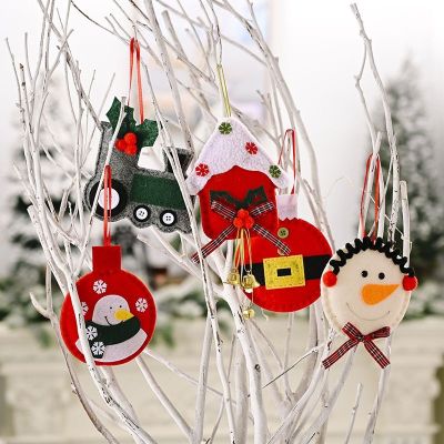 2020 New Year Santa Claus Snowman Deer Doll Christmas Ornaments Pendants Xmas Tree Hanging Decoration Home Wedding Party Decor