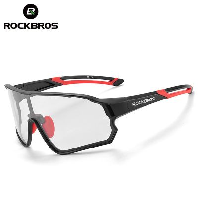 Rockbros แว่นตากันแดด เลนส์โพลาไรซ์ UV400 เลนส์โฟโตโครมิก เหมาะกับการขี่จักรยาน เล่นกีฬากลางแจ้ง สําหรับผู้หญิง และผู้ชาย