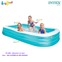 Intex ส่งฟรี สระเป่าลมสี่เหลี่ยมแฟมิลี่ 3.05x1.83x0.56 ม. รุ่น 58484