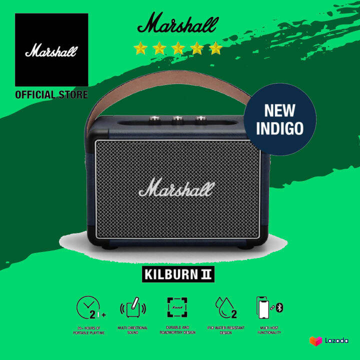 marshall-kilburn-ii-black-marshall-ลำโพงบลูทูธ-มาร์แชล-kilburn-ii-ลำโพง-รุ่นที่2-ลำโพงบลูทูธเบสหนัก