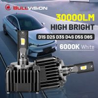 Bullvision D1S LED Headlight HID D2S D3S D4S D5S D8S 30000LM CSP Chips 6000K 1:1 Size High Beam Low Beam Ice Bulbs For Lens 12V