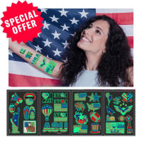 USA tattoo set Tatto เรืองแสง ลายอเมริกา(TOY620)