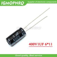 50PCS 400V1UF 6*11mm 1UF 400V 6*11 Aluminum electrolytic capacitor Electrical Circuitry Parts