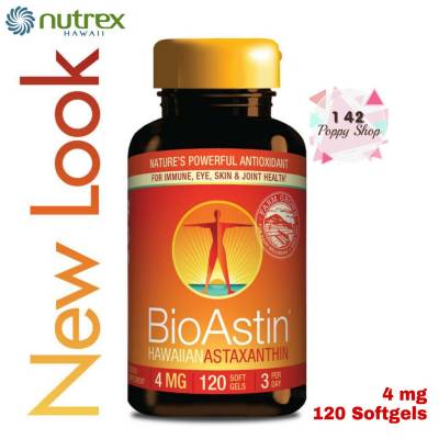 สาหร่ายแดง Nutrex Hawaii BioAstin Hawaiian Astaxanthin-4 mg 120 Gelcaps
