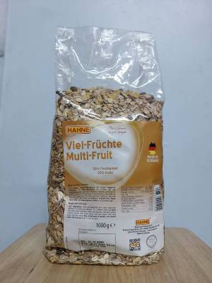 Hahne Viel-Fruchte Multi-Fruit  ฮาทเน่ มัลติ ฟรุ๊ต มูสลี่ มูสลี่ผสมผลไม้ 1 กก. จากเยอรมนี