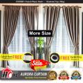 AURORA (Copper) Thermal Insulated Blackout UV Protection Curtain Langsir Tebal Ho Gromment Top French Pleat
