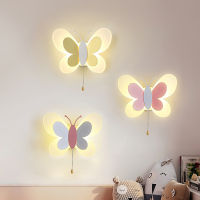 Lovely Butterfly Wall Lamps for Childrens Room Kids Bedroom Energy-Saving LED Lamp Modern Nordic Bedside Reading Wall Lights