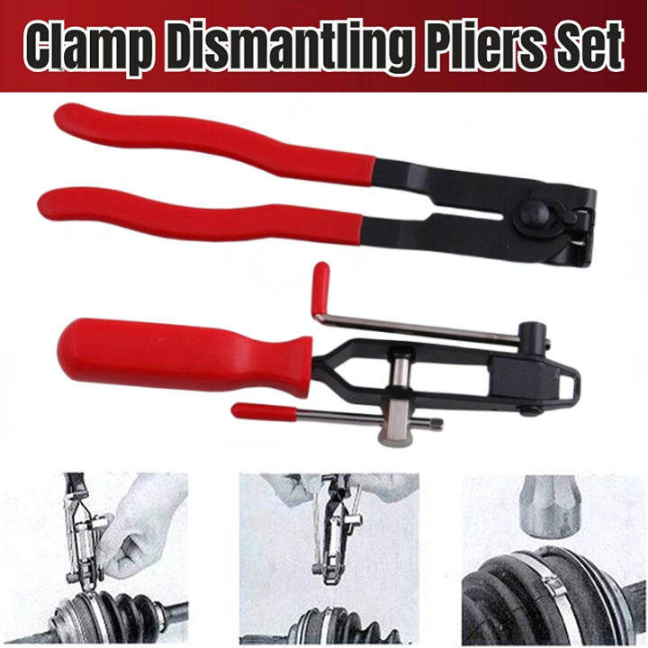 CV Joint Boot Clamp Pliers Set Hose Band Cutoff Pliers Car Banding