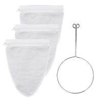 Ultra Fine Mesh Strainer Bag with Zipper,Strainers Fine Mesh with Reinforced Frame and Sturdy Handle,Nut Milk Bags