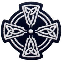 Embird Embroidery Patch for Hat Celtic Cross Circle Embroidered Patch Ceo-Friendly Handmade 3D Iron on Badge