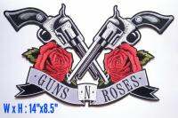 ตัวรีดติดหลังเสื้อบิ๊กไบค์ขนาดใหญ่14"x8.5" นิ้ว Guns N Roses Rocker Club Iron on patch วงร็อคในตำนาน