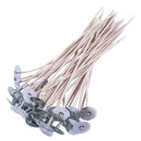 R 100Pcs ECO Wicks For Soy Candles, 8 Inch Pre-Waxed Candle Wick For Candle Making,Thick Candle Wick With Base