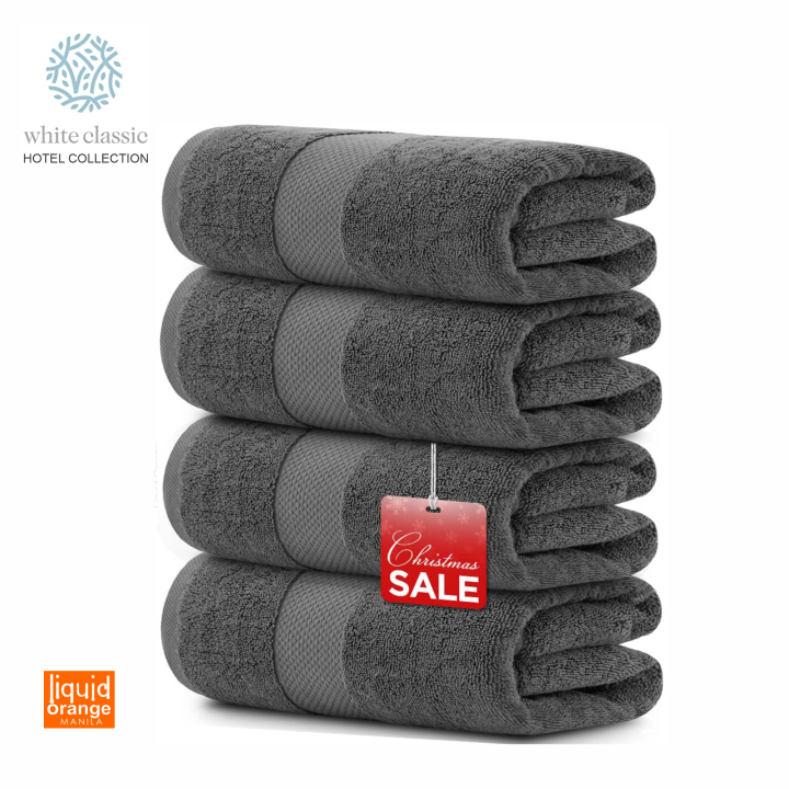 White Classic Luxury Bath Towels - Cotton Hotel spa Towel 27x54 4