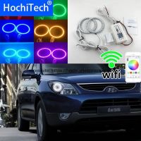 Hochitech รีโมทคอนโทรลมีหลายสี Rgb ชุดแหวนแต่งรถสำหรับฮุนไดเวราครูซ Ix55 12 "Wifi รีโมทคอนโทรล