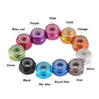 5Pcs M2 M3 M4 M5 Aluminum Anti-loose Lock Nut Aluminum Alloy Hex Self-locking Nylon Ring Color Screw Cap 11 Color Optional