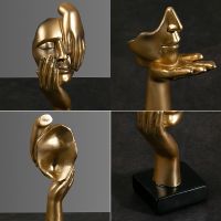 Resin Abstract Mask Statues European Miniature Figurines For Interior Home Office Desktop Figure Ornament Decortion