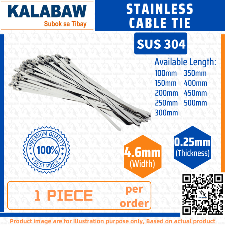 1Pc Stainless Steel 304 Width4.6mm Premium SelfLocking MultiPurpose