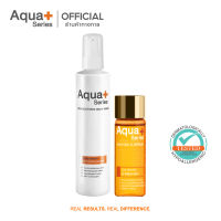 (ส่งฟรี) AquaPlus Enriched-C Serum 15 ml. &amp; Skin Soothing Milky Wash 175 ml. โฟมน้ำนมล้างหน้า และเซรั่มวิตามินซี เข้มข้น 14%