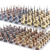 CON 24pcs 24 ชิ้น รถถังสนามรบ ของเล่นพลาสติก WW2 ชุดสร้างโมเดล โมเดลทหาร Playset ทหาร การก่อสร้างตึก826