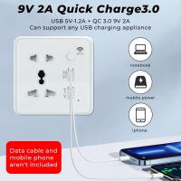 CORUI Tuya WiFi Smart Socket US EU UK Plug Universal Quick Fast Charger 3.0 USB Charging Timing Electrical Google Home Alexa Ratchets Sockets