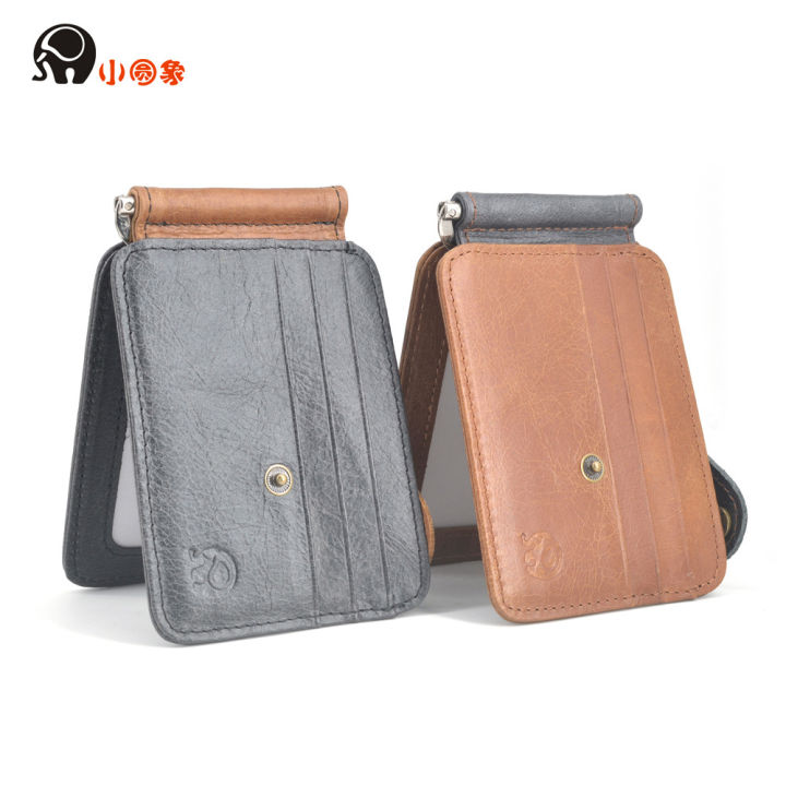 ใบขับขี่วินเทจใบขับขี่-wrap-cowhide-zero-wallet-buckle-wallet