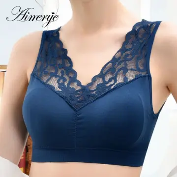 Aimerye Korean Style Bra for Women Sexy Lace Wireless Beauty Back