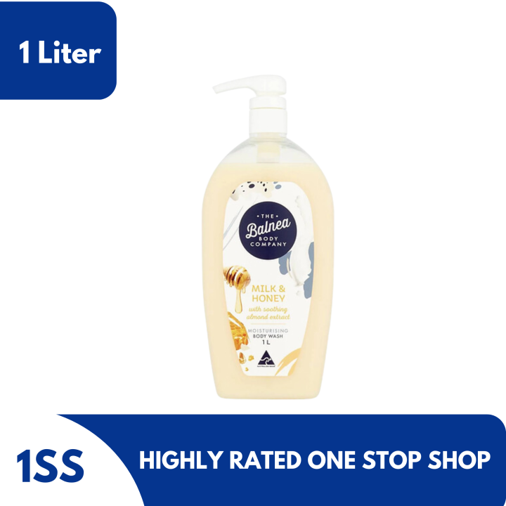 The Balnea Body Milk & Honey Moisturizing Body Wash, 1Liter Lazada PH