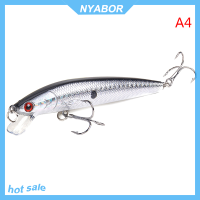 NYABOR Minnow Fishing Lure 3D Eyes 10cm 7g wobbler BASS PIKE baits SPINNER baits