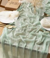 hotx【DT】 Cheesecloth Table 10ft Boho Gauze Wedding Dining Decoration Rustic Reception Bridal Shower Cover